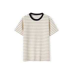 Áo Thun Nam Cổ Tròn Kẻ Sọc Ngang Casual Line LADOS