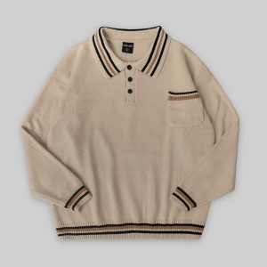 Áo sweater polo len Bronze